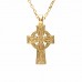 Irish Gold Celtic Cross -Double Sided - Medium Size Earrings & Pendants